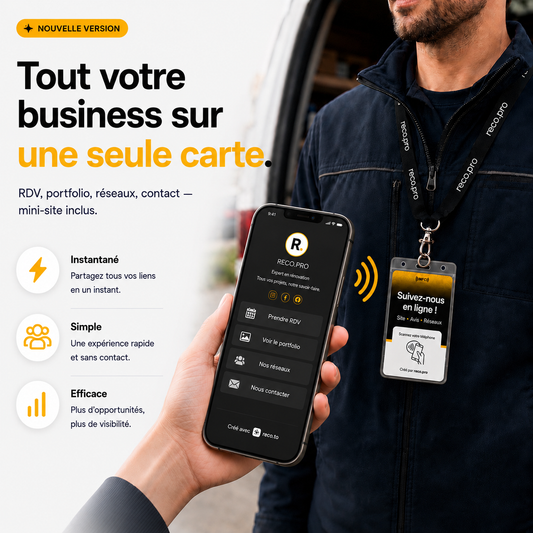 Carte NFC Multi-liens avec mini-site