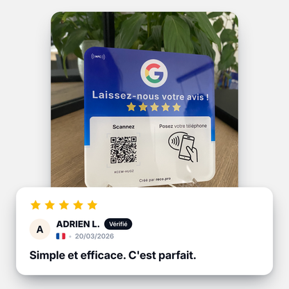 Plaque Reco.pro Avis Google