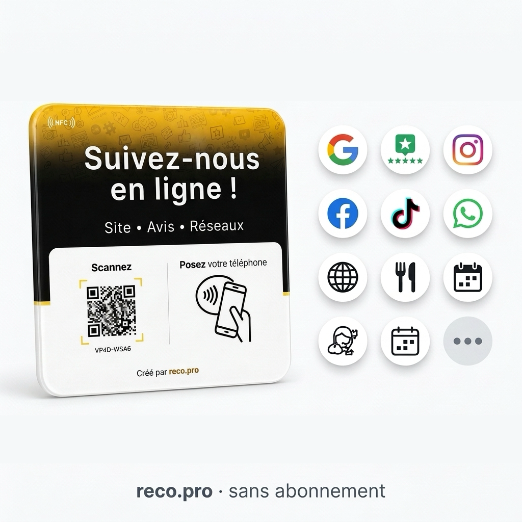 Plaque Reco.pro Multi-liens avec mini-site