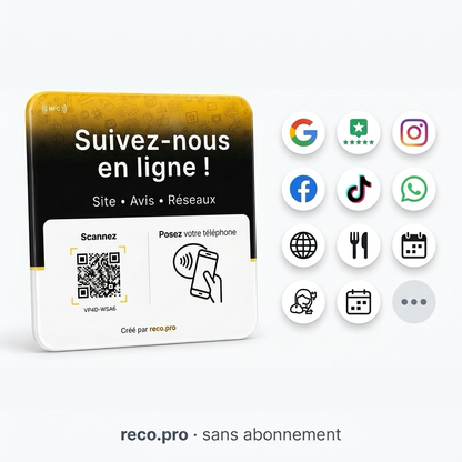 Plaque Reco.pro Multi-liens avec mini-site