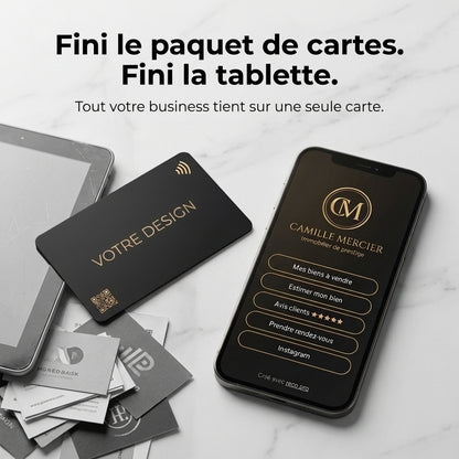 Carte de visite NFC personnalisée Reco.pro (Mini-site inclus)