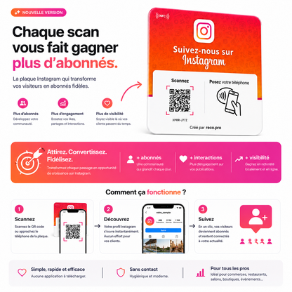 Plaque NFC Instagram