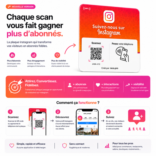 Plaque NFC Instagram