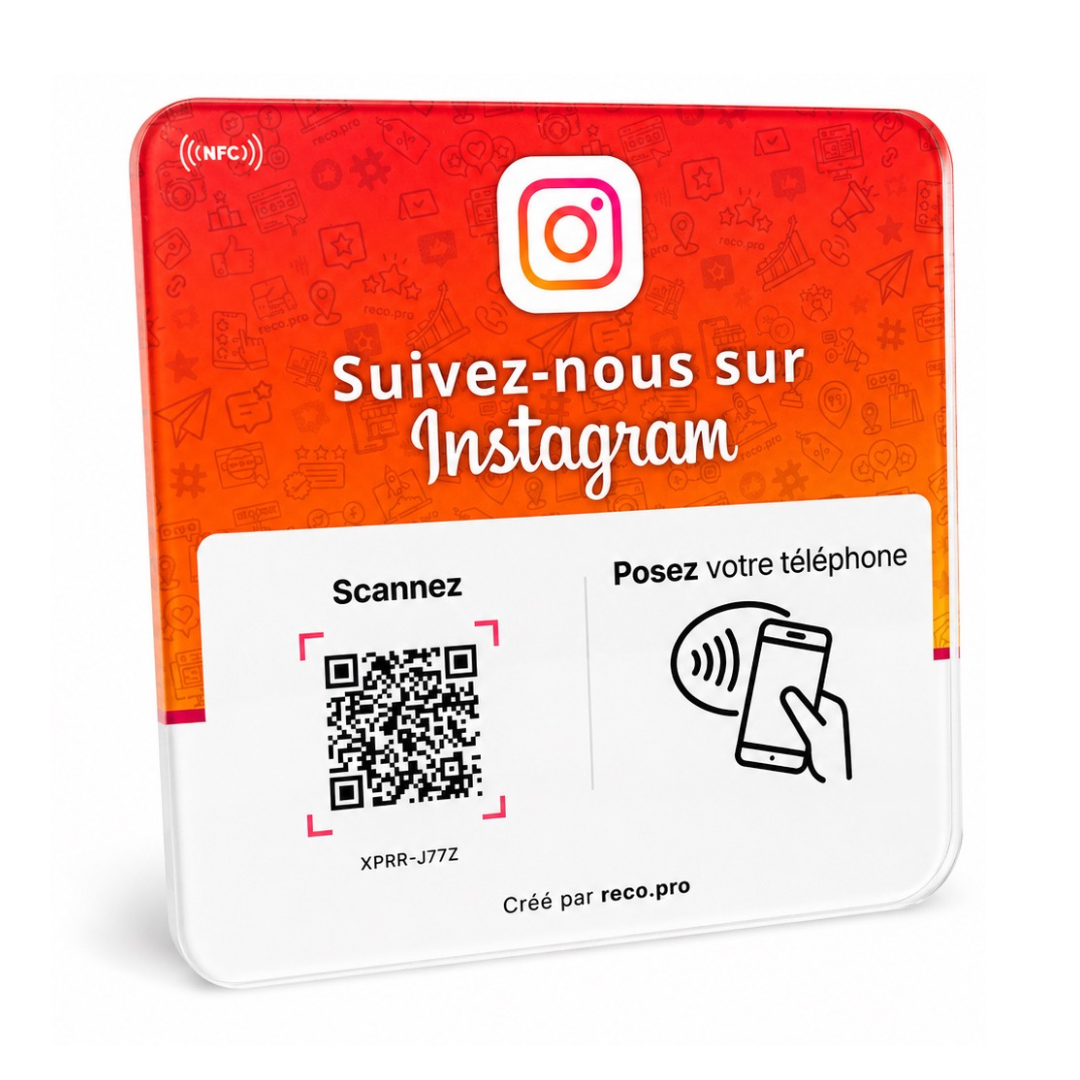 Plaque NFC Instagram