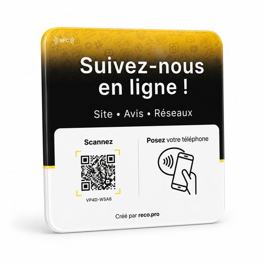 Plaque NFC Multi-liens avec mini-site