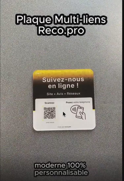 Plaque Reco.pro Multi-liens avec mini-site