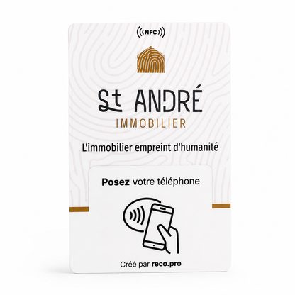 Carte de visite NFC personnalisée Reco.pro (Mini-site inclus)