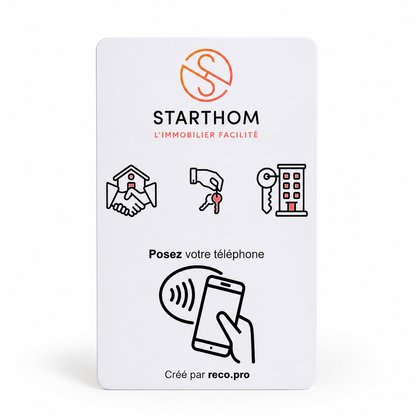Carte de visite NFC personnalisée Reco.pro (Mini-site inclus)